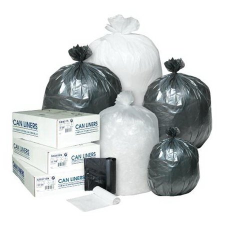 INTEPLAST GROUP High Density Commercial Can Liners 24x24 6 Mic - Black IBS EC242406K